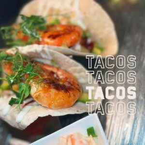 Shrimp Tacos with Avocado Salsa