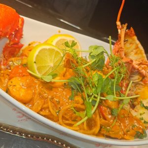 Spaghetti Arrabiata with Lobster & Prawns