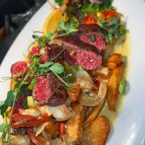 Fillet Steak & King Prawn Loaded chips