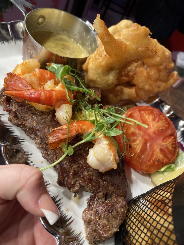 Sirloin with Gamberoni