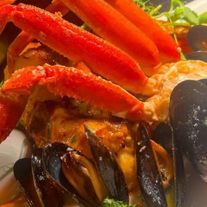 Rock Caribbean Lobster Tail with Garlic Mussels